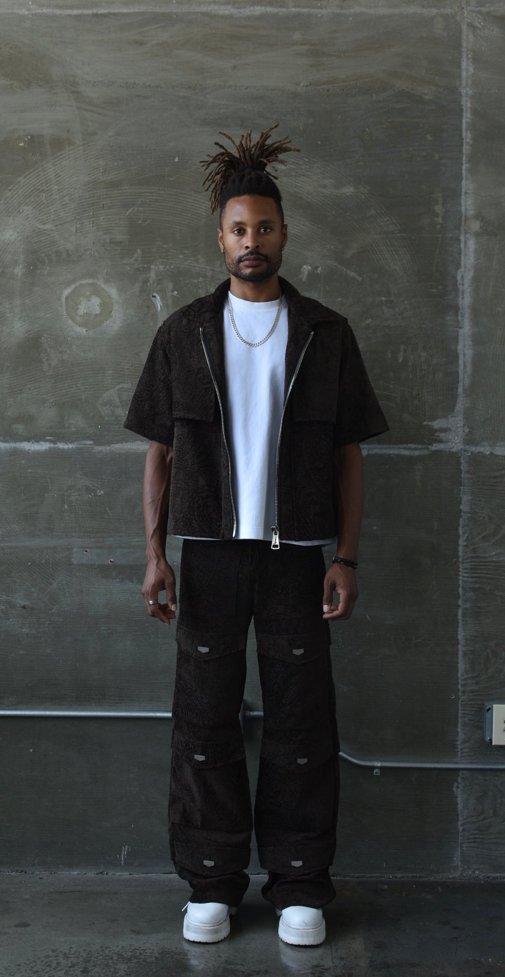 Jacquard Layered Overshirt
