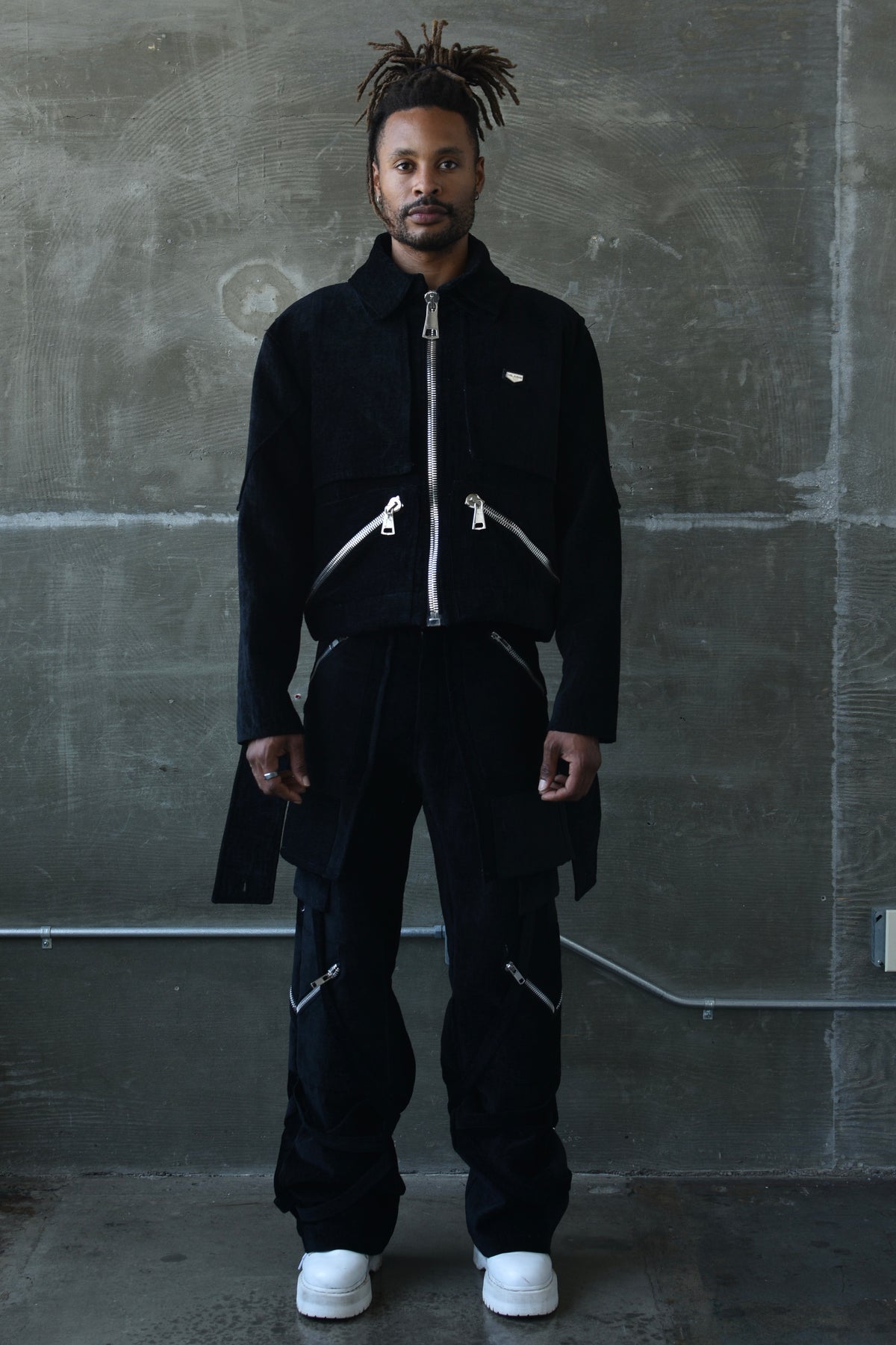 2V Layered Knife Zip Overcoat
